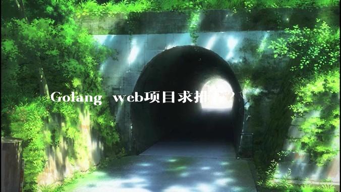Golang web项目求推荐？