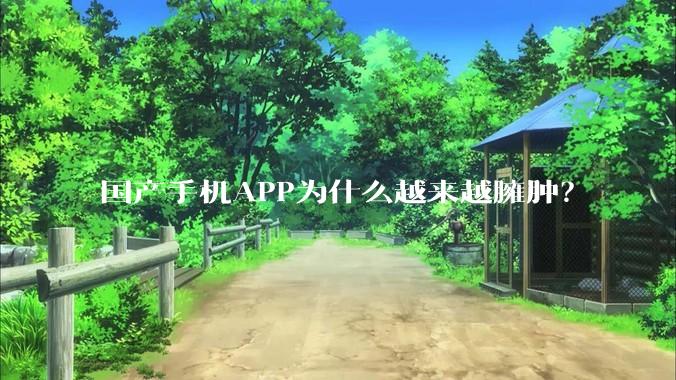 国产手机APP为什么越来越臃肿？