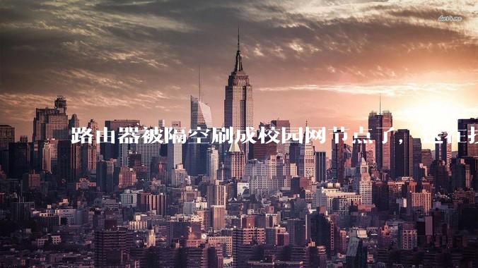 路由器被隔空刷成校园网节点了，这在技术上是怎么实现的？